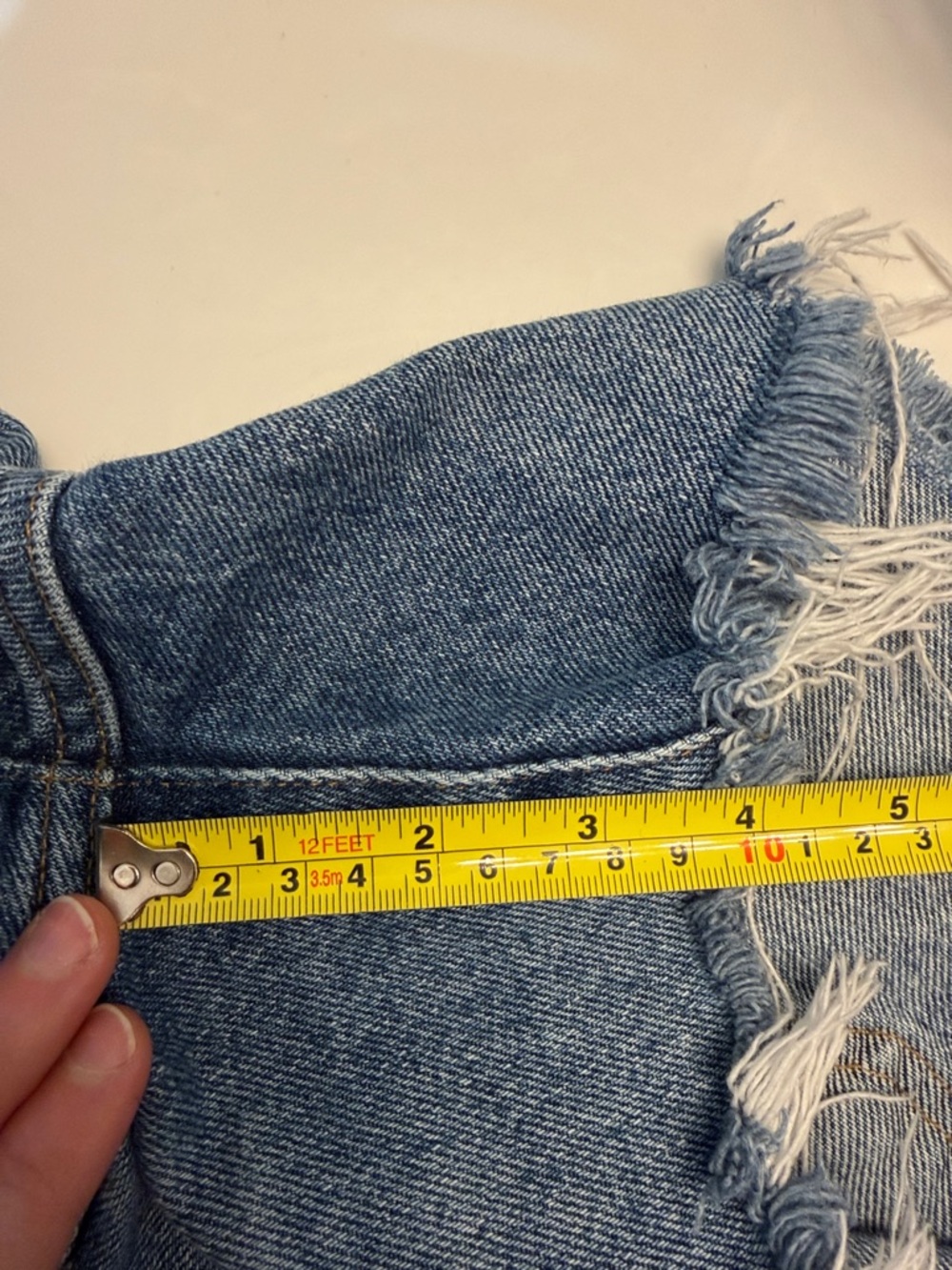 Agolde Parker Long denim Jean short 26 - Picture 6 of 8